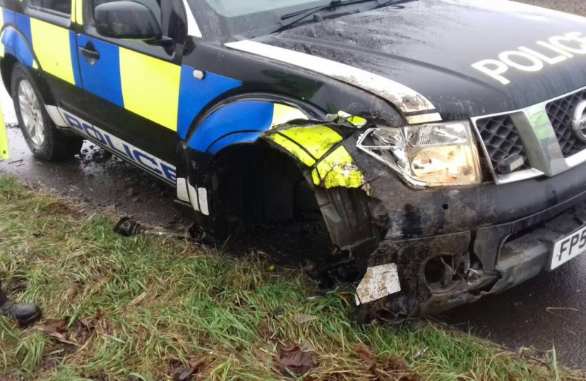 police car damage