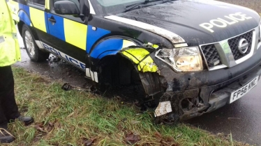 police car damage