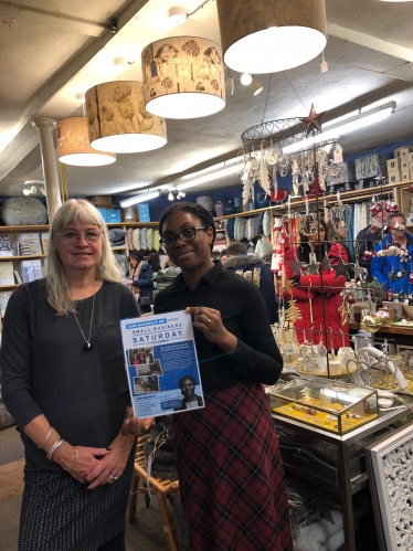 Kemi Badenoch MP (right) with Carole Waters of Lloyd Waters, Dunmow